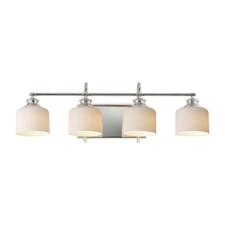 Bisque 4-Light Bath Vanity by Studio M Lighting in Polished Nickel