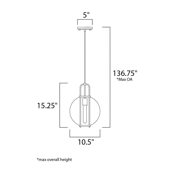 Minaret Pendant by Studio M Lighting – line drawing