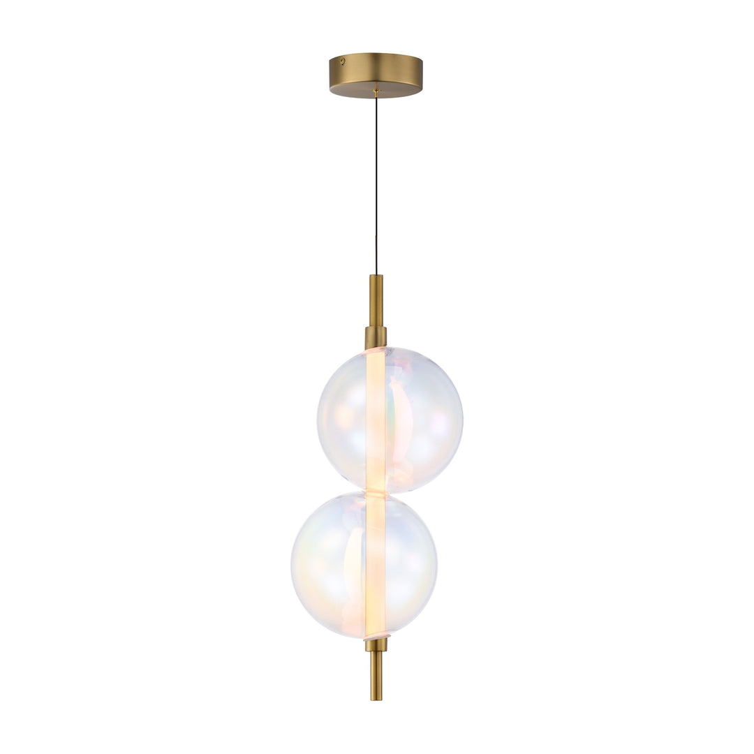 Dreamer 18" LED Single Pendant by Studio M Lighting in Natural Aged Brass