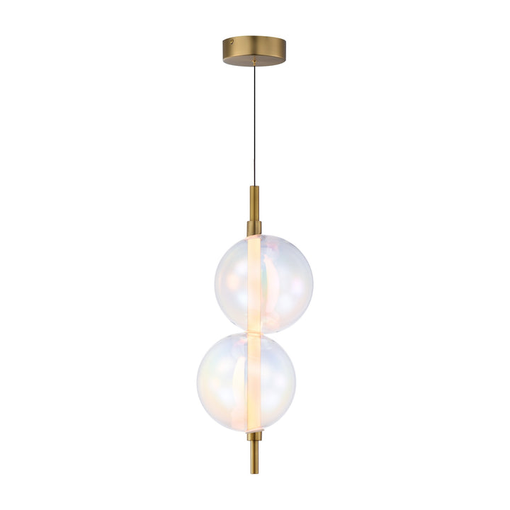 Dreamer 18" LED Single Pendant by Studio M Lighting in Natural Aged Brass