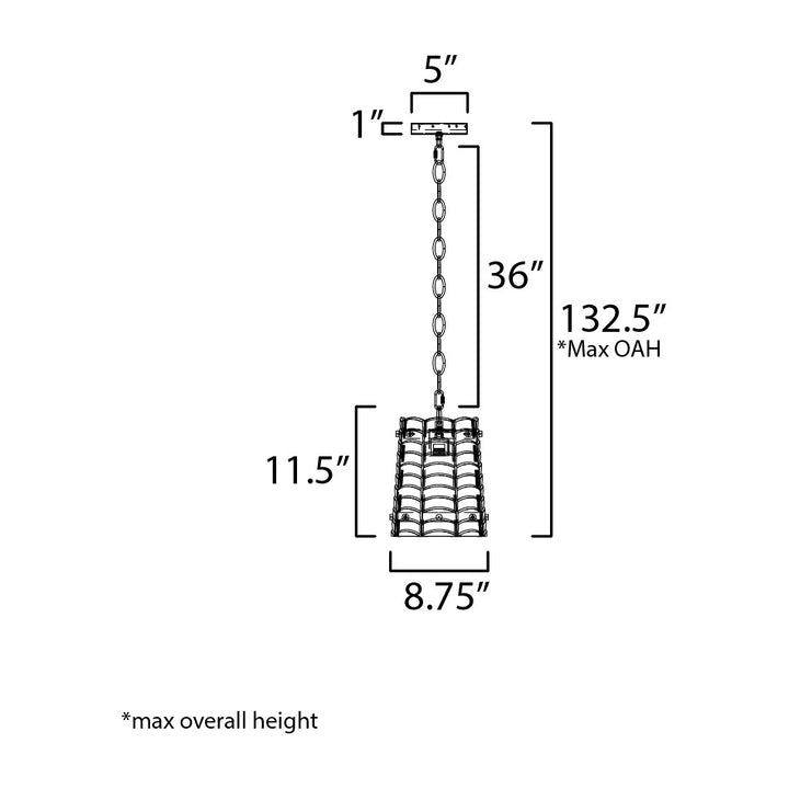 Ruche Pendant by Studio M Lighting – line drawing