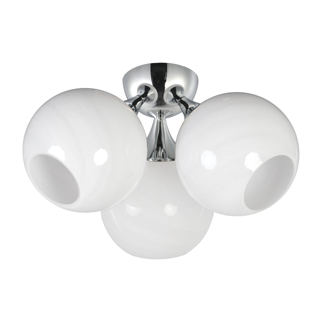 Neve 3-Light Semi Flush by Studio M Lighting in Polished Chrome