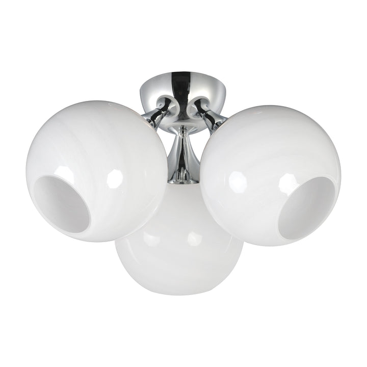 Neve 3-Light Semi Flush by Studio M Lighting in Polished Chrome
