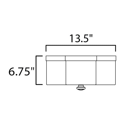 Clover 2-Light Flush Mount 162240 by Studio M Lighting – line drawing
