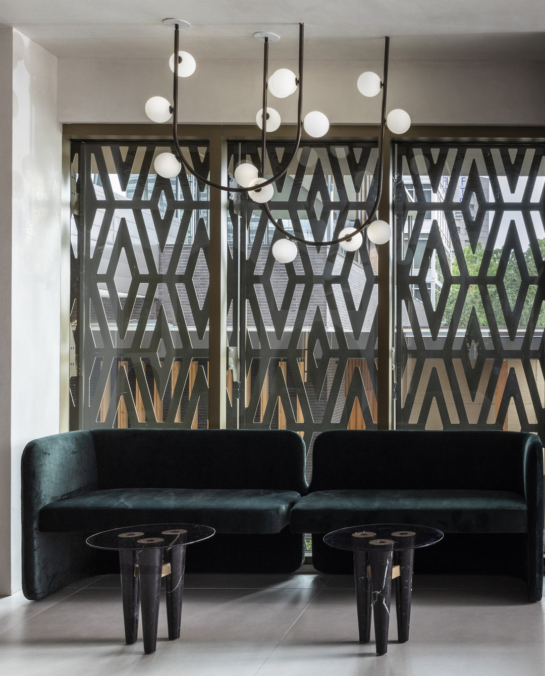 Contour 14-Light Fixed Stem Ceiling Light by Studio M Lighting – lifestyle