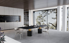 Geneva Extra Large Dining Table Cylinder by Whiteline Modern Living – lifestyle