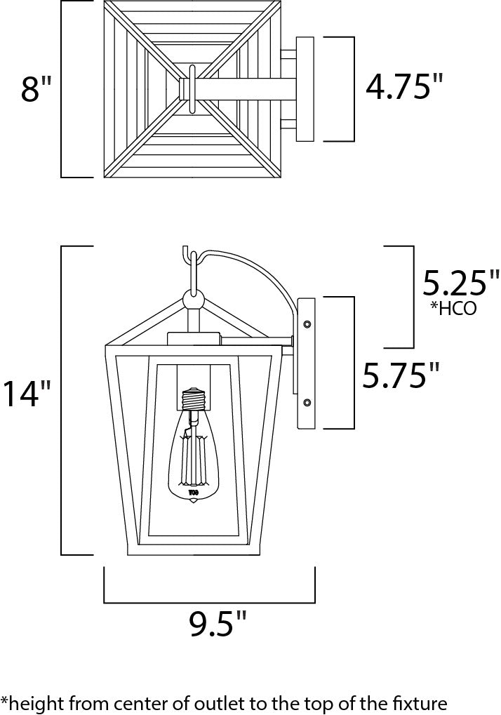 Artisan Outdoor Sconce 36174 by Studio M Lighting – line drawing