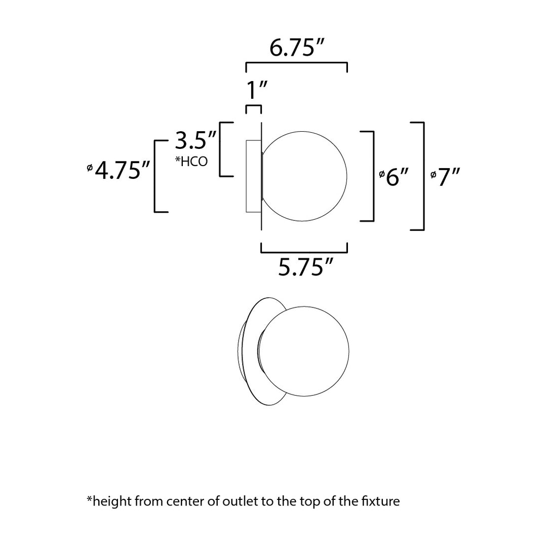Vesper Wall Sconce 266033 by Studio M Lighting – line drawing