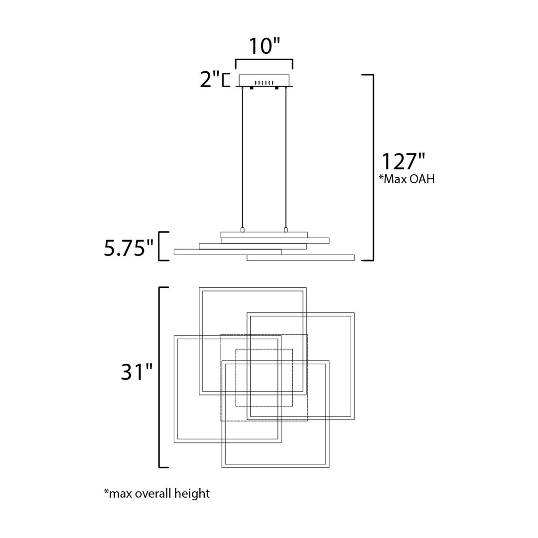 Traverse LED Pendant 251516 by Studio M Lighting – line drawing