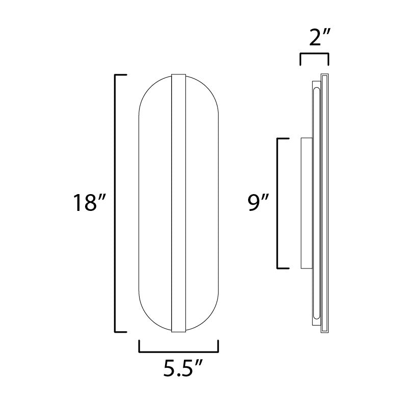 Stonewall LED Wall Sconce by Studio M Lighting – line drawing