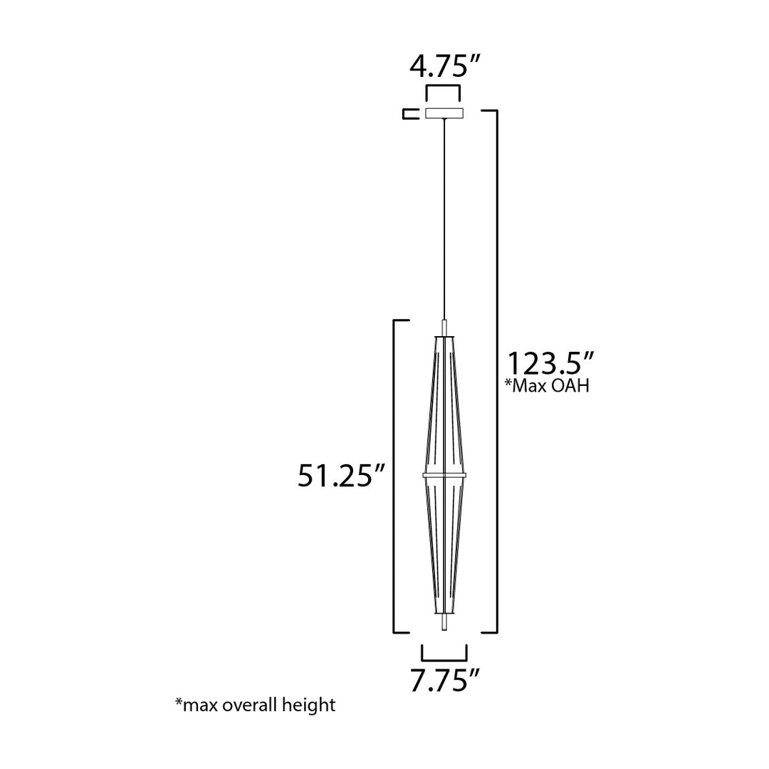 Quasar 51 LED Pendant by Studio M Lighting – line drawing