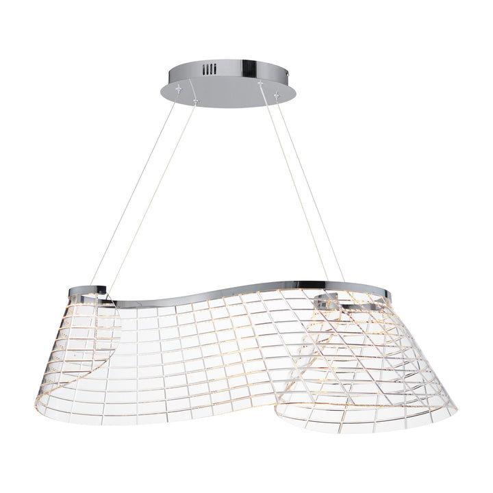 Tartan 1-Light LED Pendant 254814 by Studio M Lighting in Polished Chrome