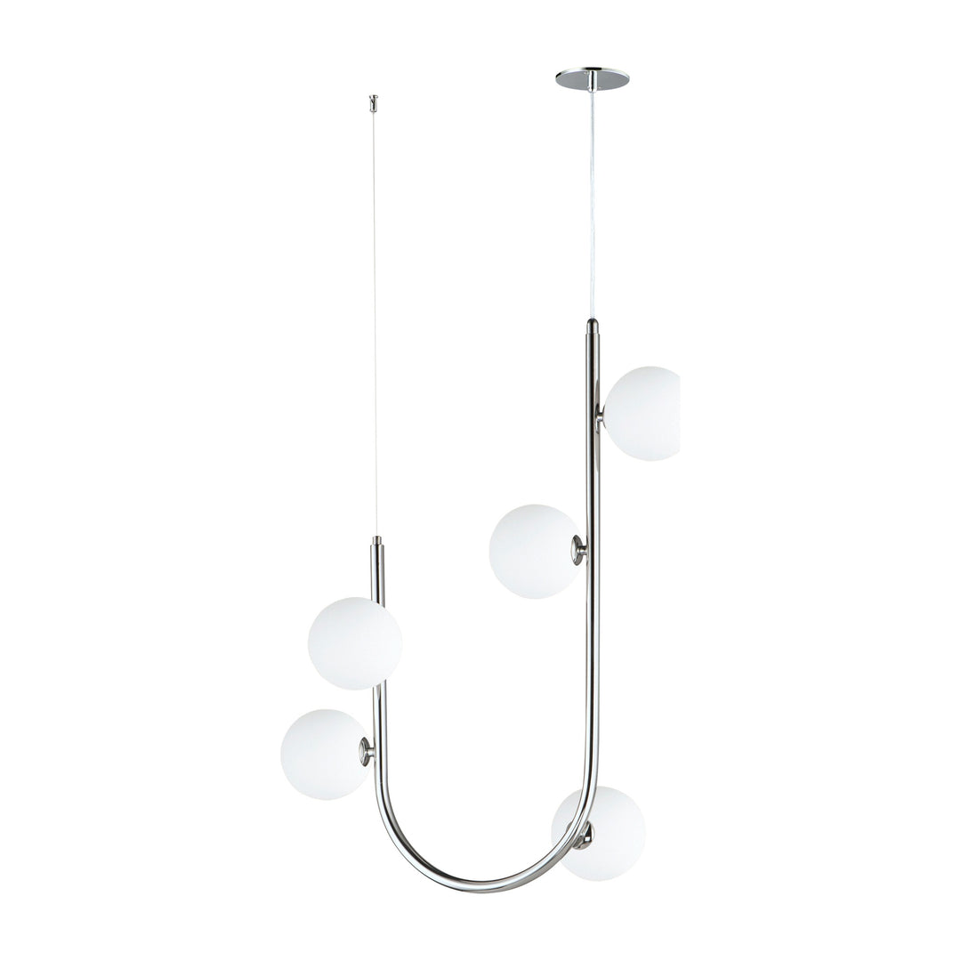 Contour 5-Light Cord Hung Pendant by Studio M Lighting in Polished Chrome