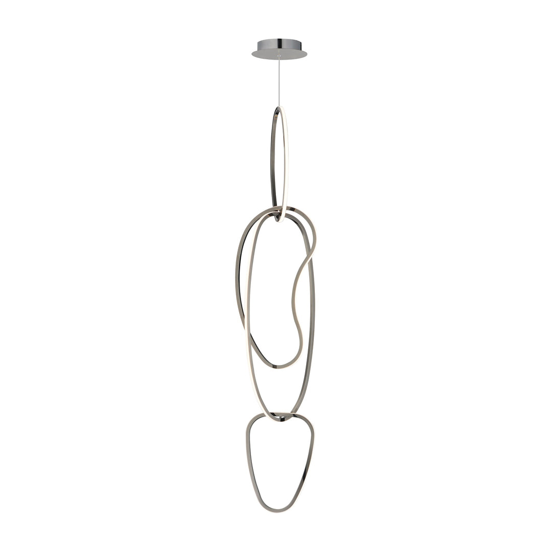 Unity Vertical LED Pendant by Studio M Lighting in Black Chrome