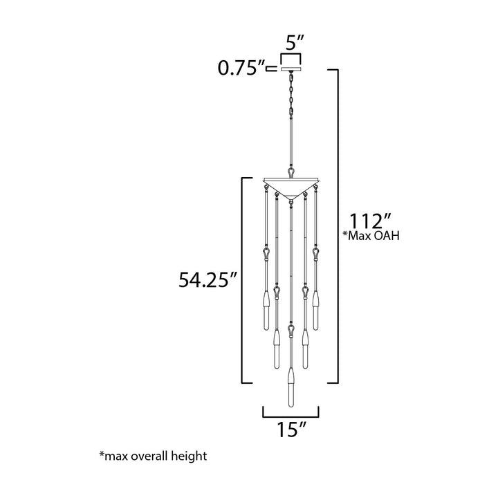 Pioneer 13-Light Pendant by Studio M Lighting – line drawing