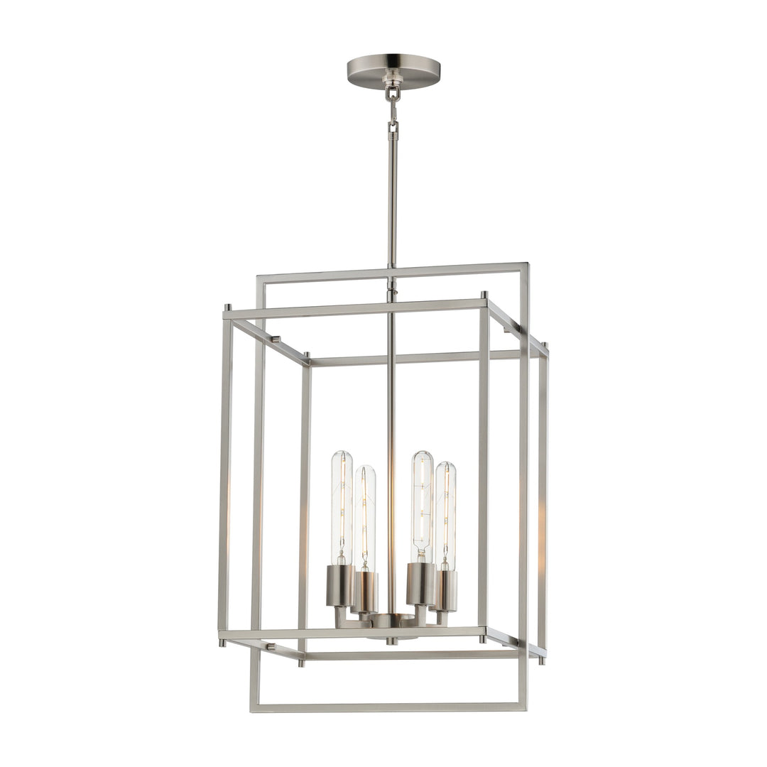 Gridline Large Pendant by Studio M Lighting in Satin Nickel