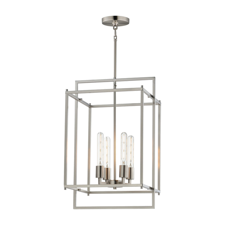 Gridline Large Pendant by Studio M Lighting in Satin Nickel