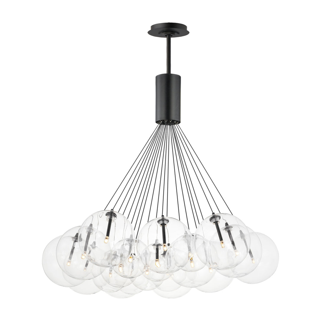 Burst 20-Light LED Pendant by Studio M Lighting in Black