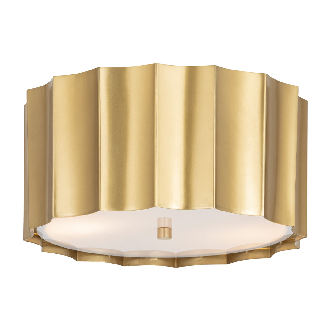 Allegra Flush Mount by Studio M Lighting in Weathered Brass