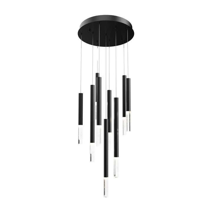 Diaphane LED 9-Light Pendant by Studio M Lighting in Black