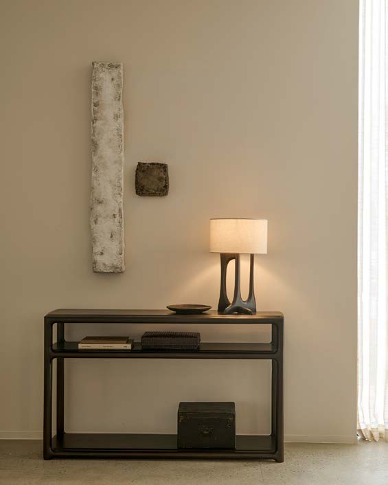 Ethnicraft Eda console styled in a modern interior