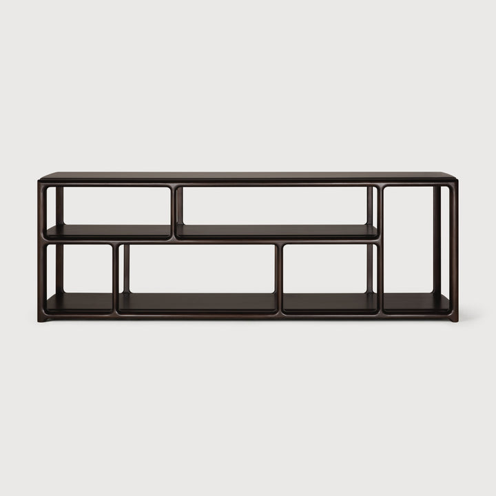 Ethnicraft Eda low rack in rose brown mahogany on white