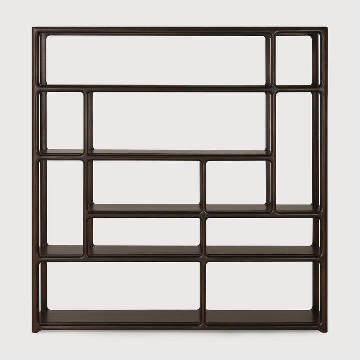 Ethnicraft Eda tall rack in rose brown mahogany on white