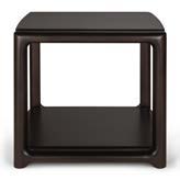 Ethnicraft Eda side table in rose brown mahogany on white