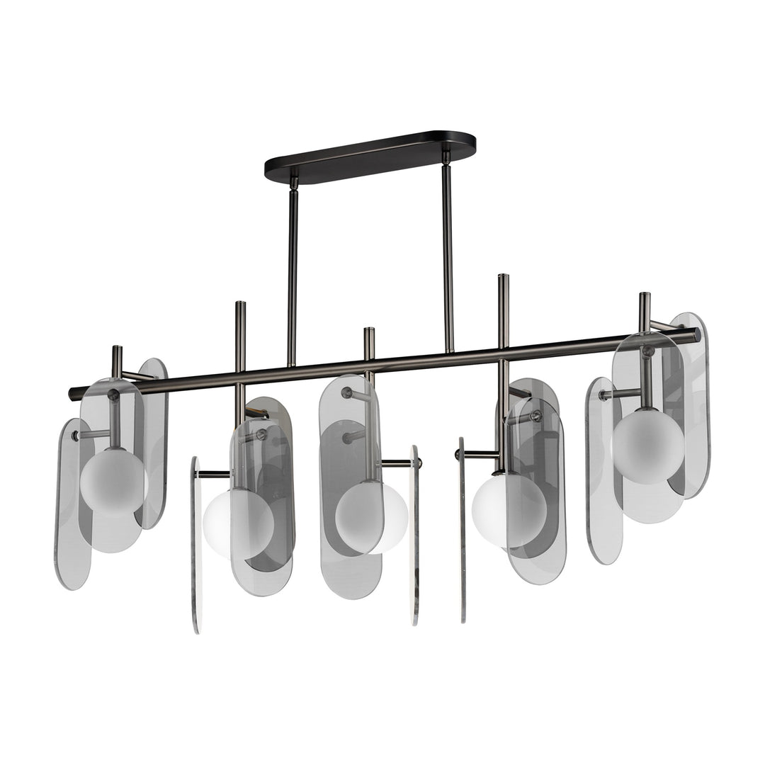 Megalith - Glass Megalith 5-Light Linear by Studio M Lighting in Gunmetal