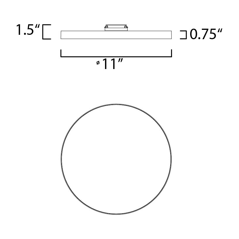 Trim RD LED Flush Mount 3000K 567664 by Studio M Lighting – line drawing