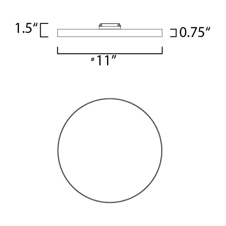 Trim RD LED Flush Mount 3000K 567664 by Studio M Lighting – line drawing