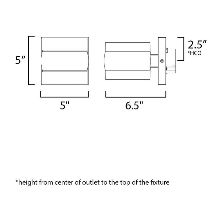 Modular Can 2-Light LED Sconce by Studio M Lighting – line drawing