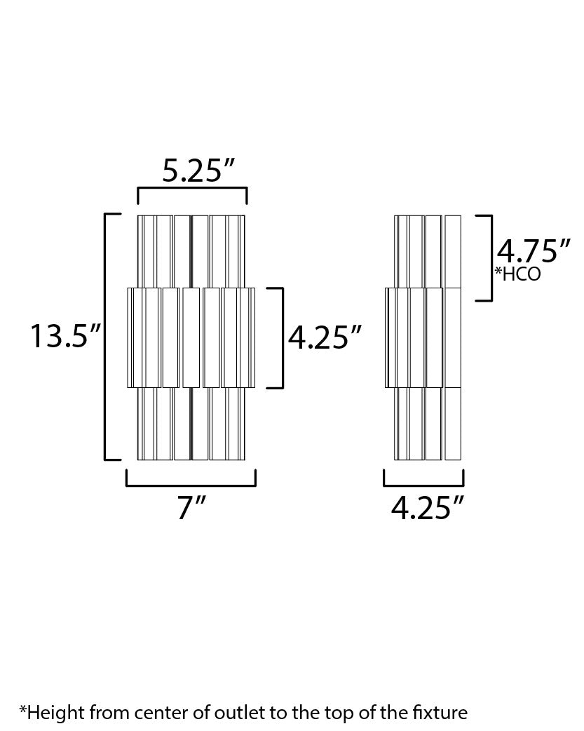 Satori Wall by Studio M Lighting – line drawing
