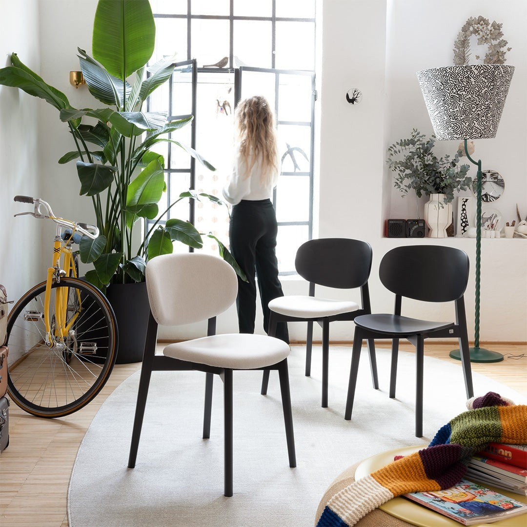 Eide Wood Dining Chair by Connubia in a styled interior