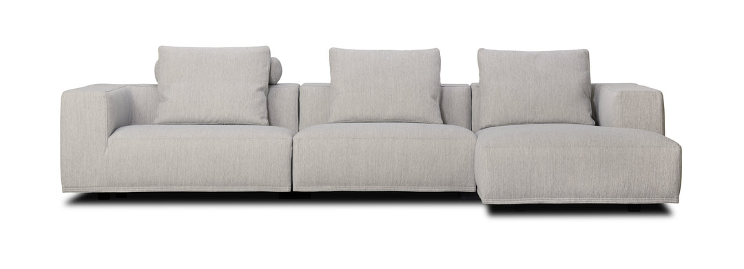 Eilersen Baseline   GRAVEL 26 — Stock Baseline sofa with chaise 325x160-100 cm Gravel 26