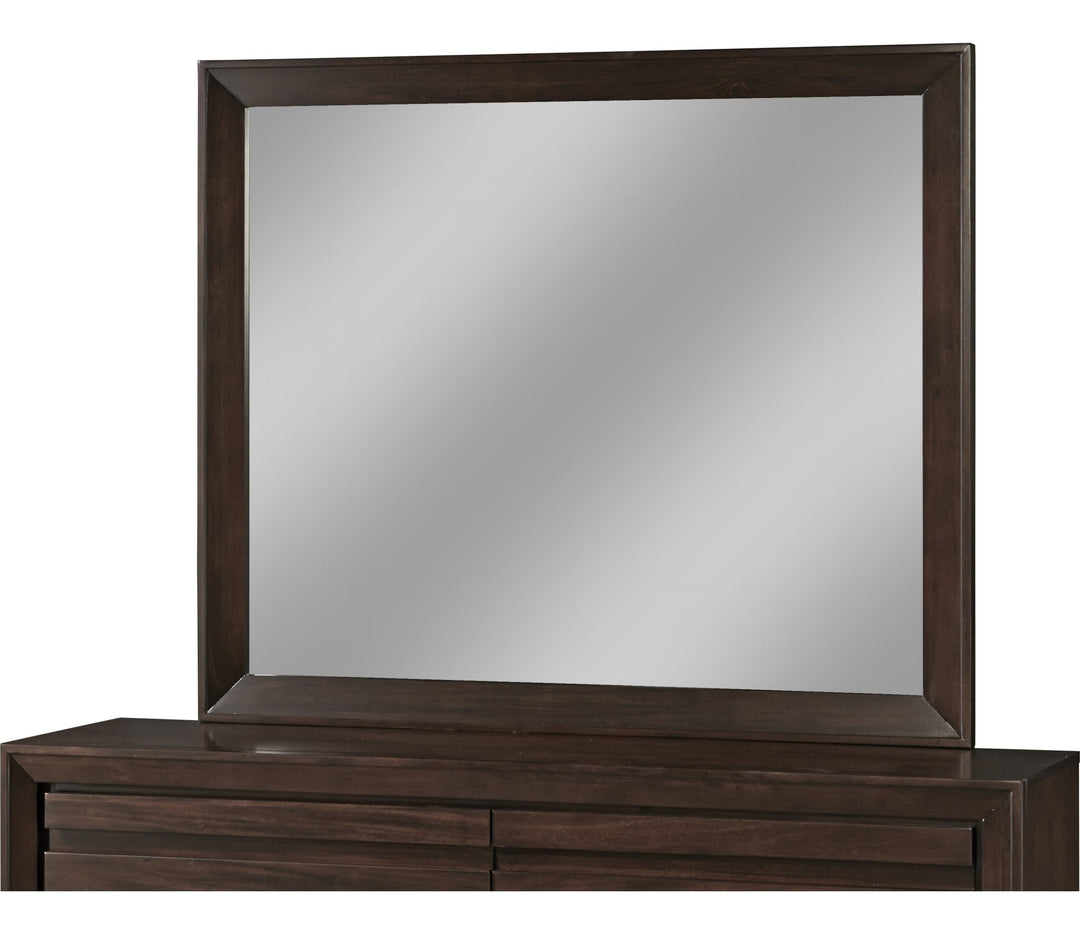Element Mirror in Chocolate Brown — on a white background