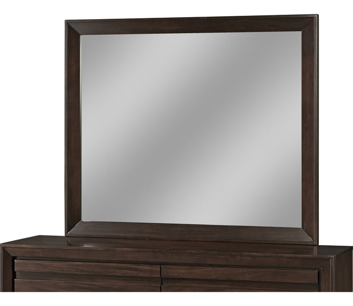 Element Mirror in Chocolate Brown — on a white background