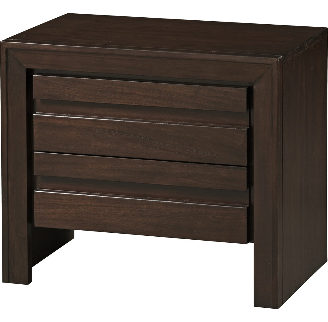 Element Nightstand in Chocolate Brown — on a white background