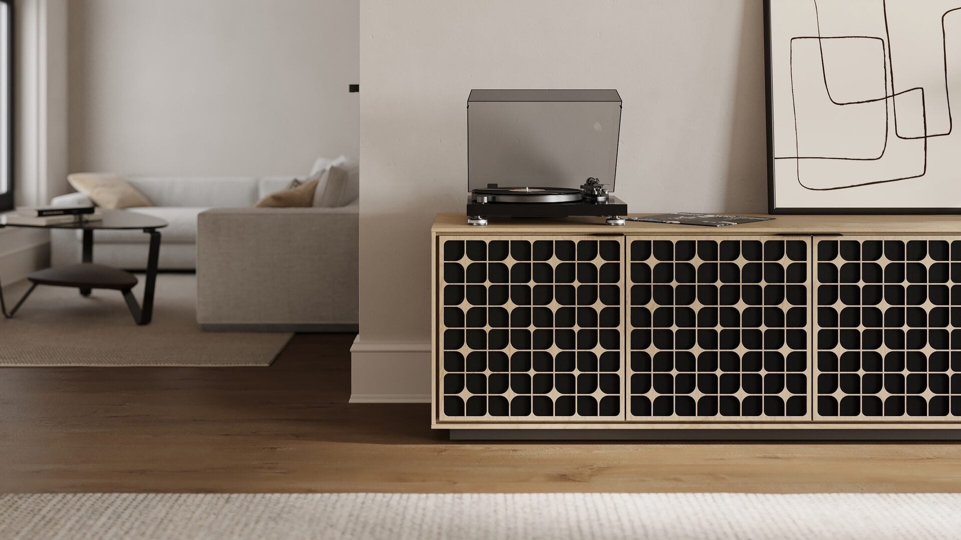Stylish Media Storage Cabinet - Elements 8703-CS