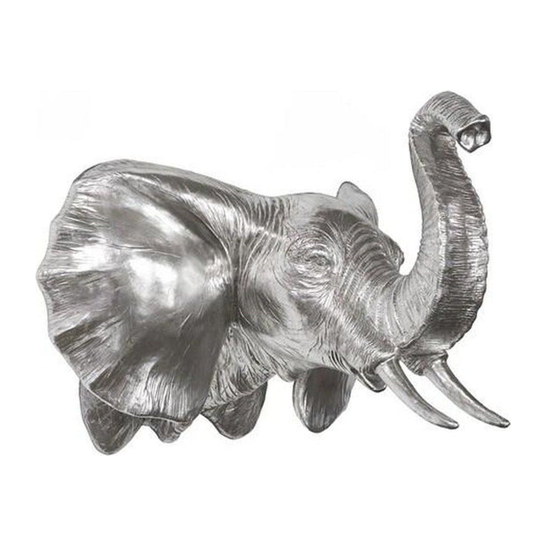 Elephant Wall Art, Resin, Silver Leaf Phillips Collection