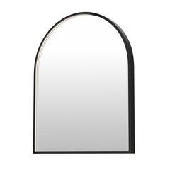 Elisse Arch 24" x 30" LED Mirror by ET2 Lighting in Black, front view