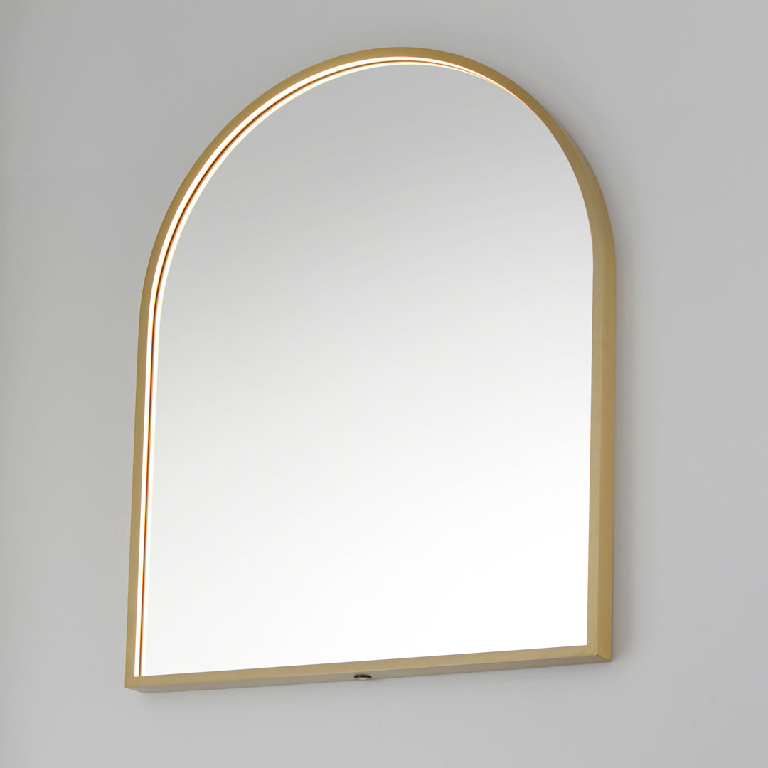 Elisse Arch 24" x 30" LED Mirror by ET2 Lighting, styled view 2
