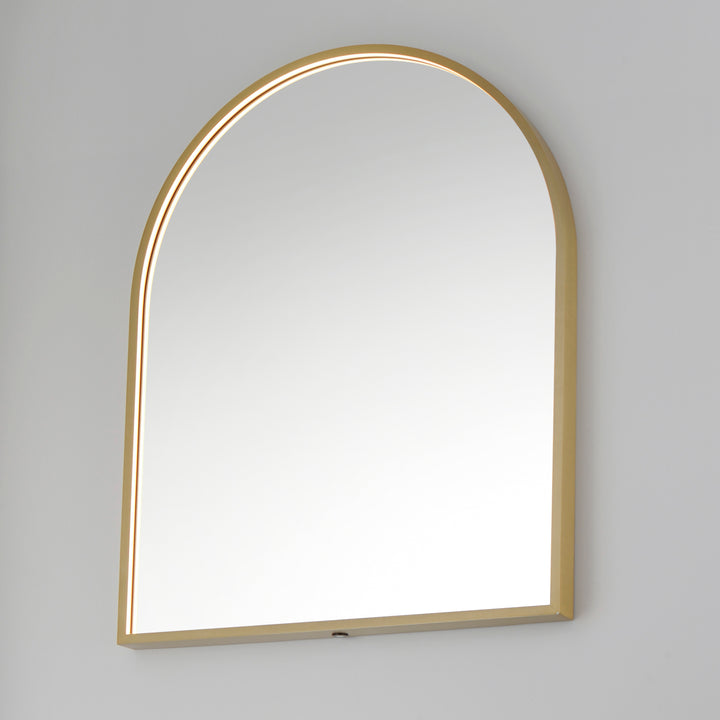 Elisse Arch 24" x 30" LED Mirror by ET2 Lighting, styled view 2