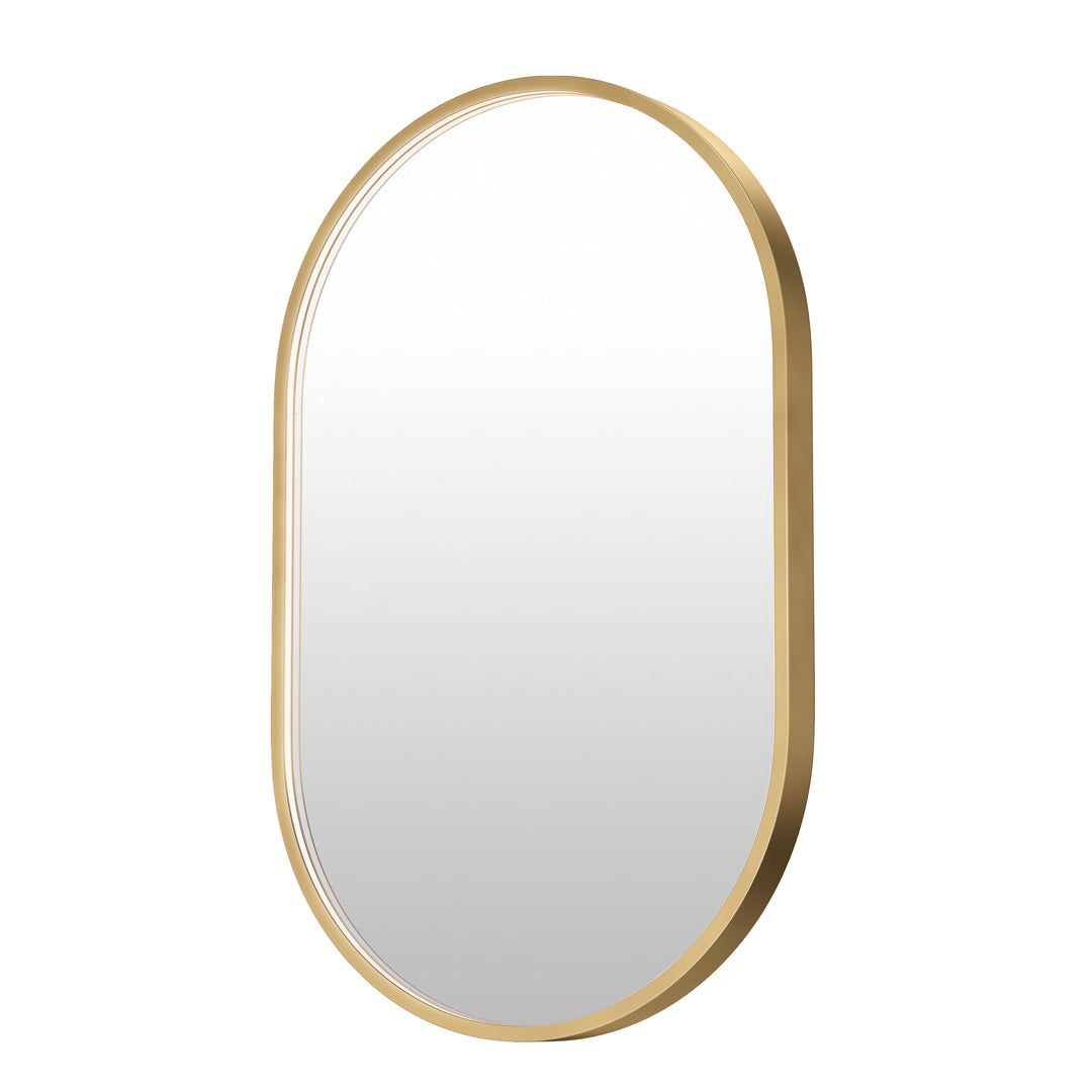 Elisse Oval 20" x 32" LED Mirror by ET2 Lighting in Gold finish