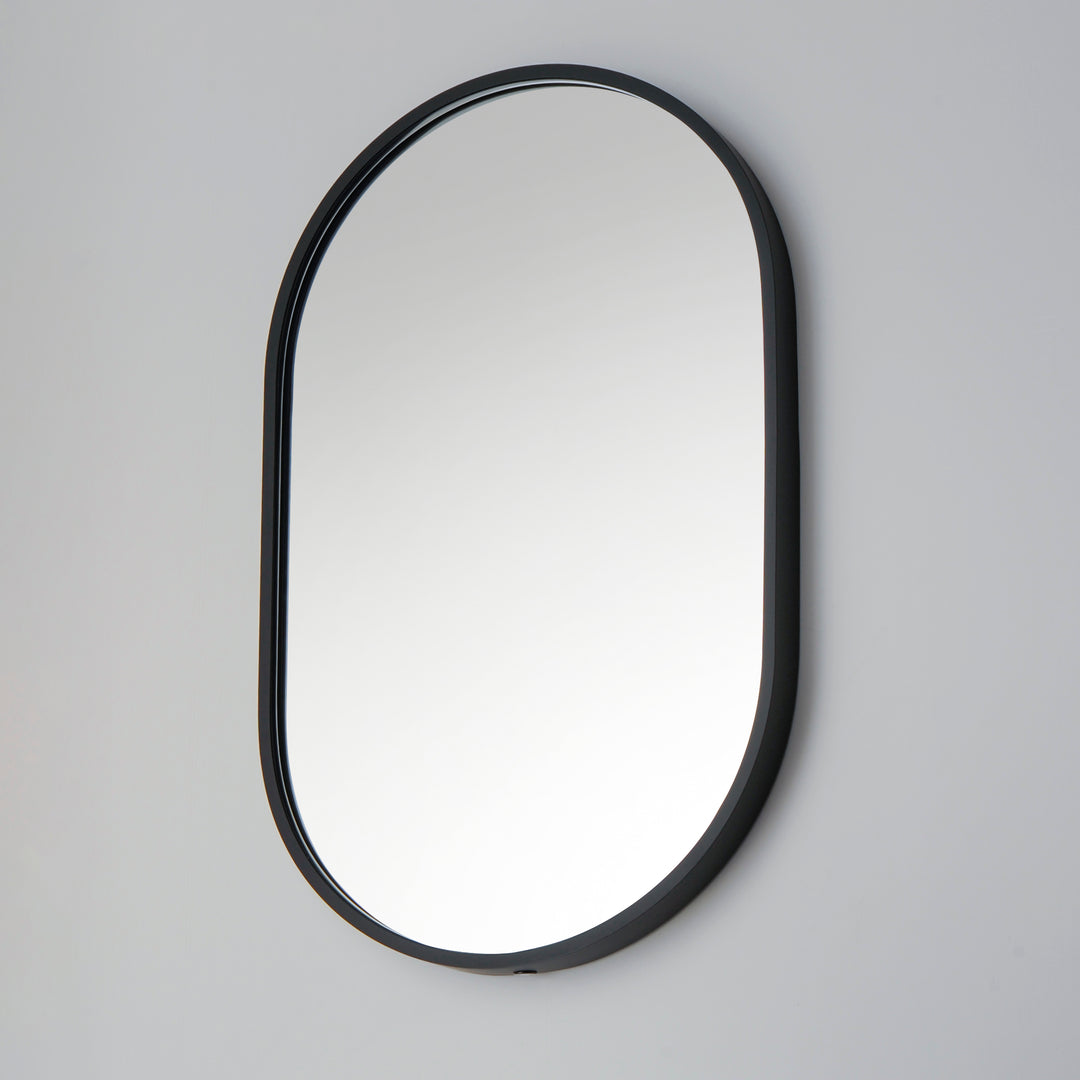 Elisse Oval 20" x 32" LED Mirror by ET2 Lighting, styled view 2
