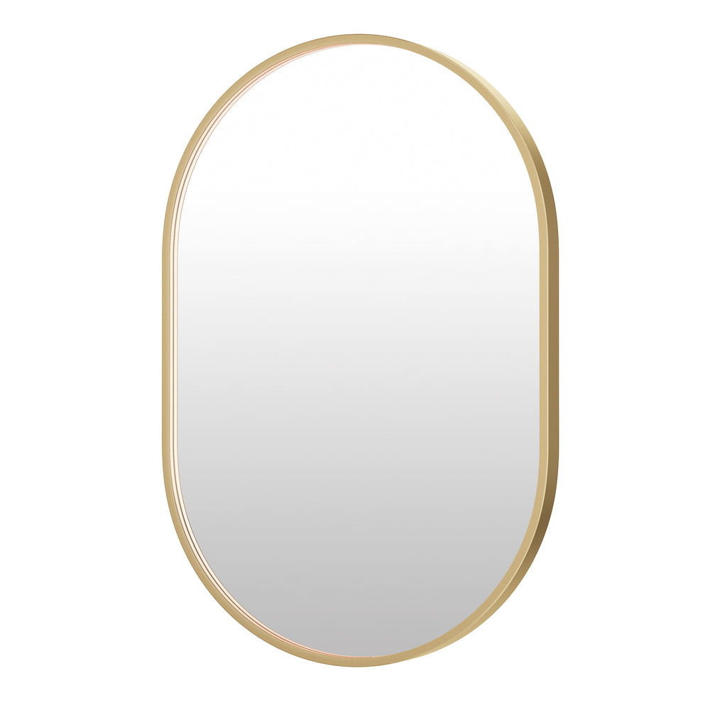 Elisse Oval 24" x 36" LED Mirror by ET2 Lighting in Gold finish