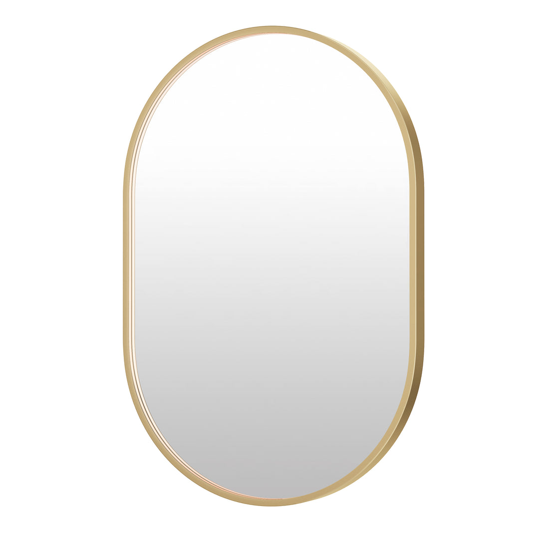 Elisse Oval 24" x 36" LED Mirror by ET2 Lighting in Gold finish