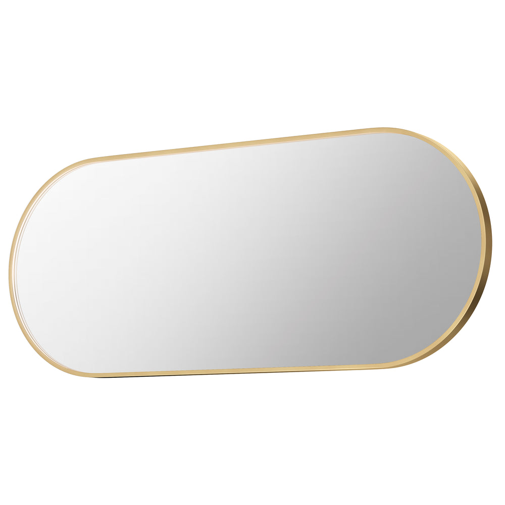Elisse Oval 68" x 28" LED Mirror by ET2 Lighting in Gold finish