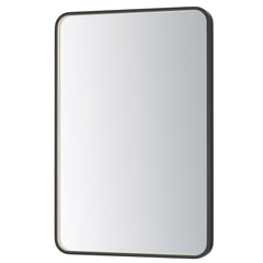 Elisse Rectangle 24" x 36" LED Mirror by ET2 Lighting in Black, front view