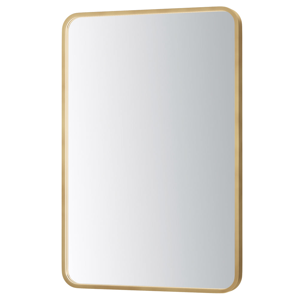 Elisse Rectangle 24" x 36" LED Mirror by ET2 Lighting in Gold finish